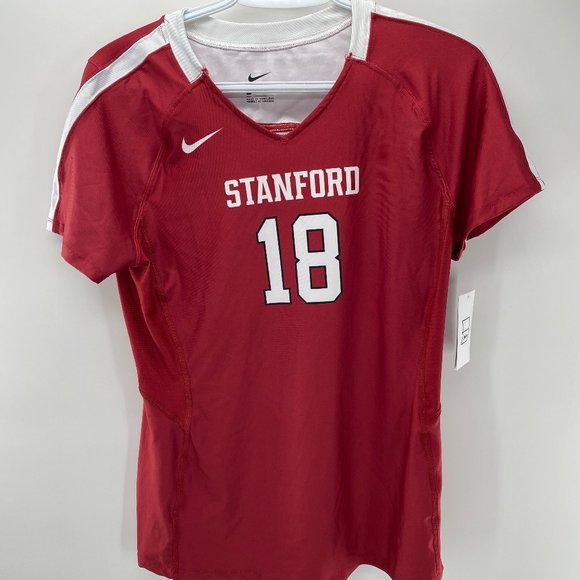Nike STANFORD Red w/ White Print T-Shirt Men's Size Med Regular Fit #18 - Picture 2 of 9